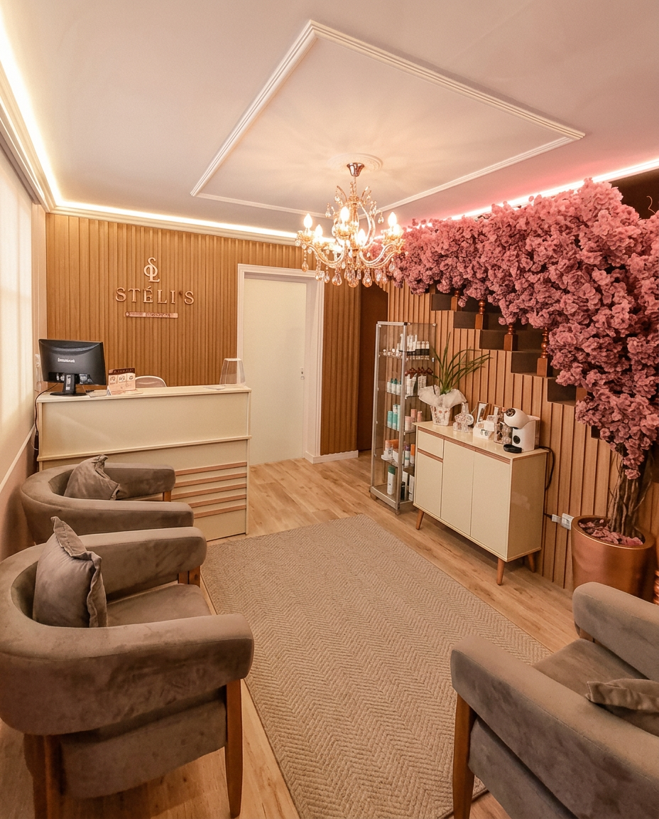 Sala de espera da clínica Stéli's em Santo André